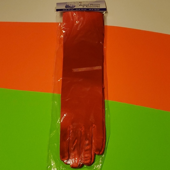 Red Over the Elbow Gloves - Picture 1 of 4